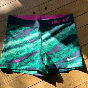 Nike spandex green tie dye size small